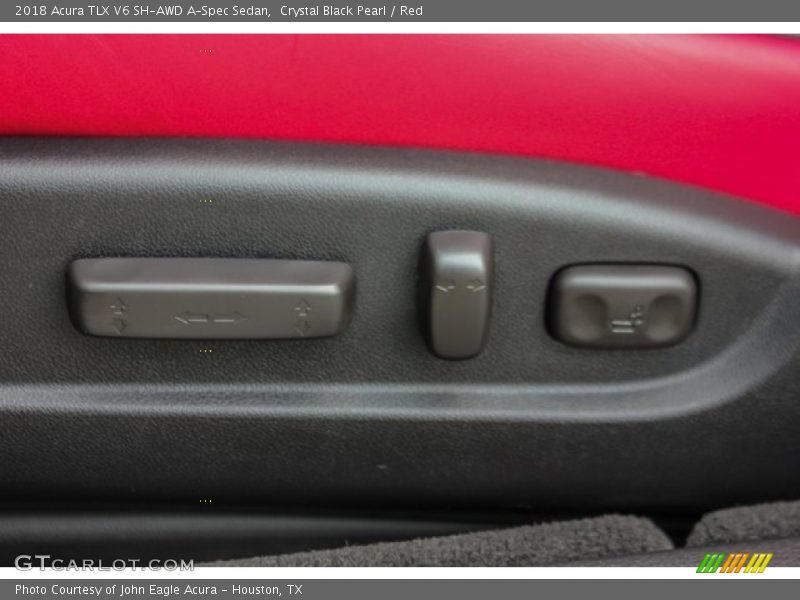 Crystal Black Pearl / Red 2018 Acura TLX V6 SH-AWD A-Spec Sedan