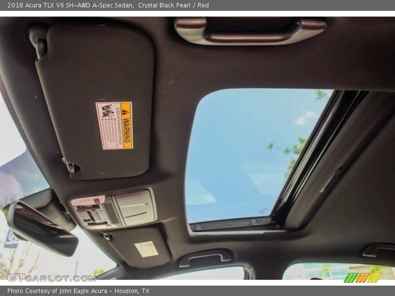 Crystal Black Pearl / Red 2018 Acura TLX V6 SH-AWD A-Spec Sedan