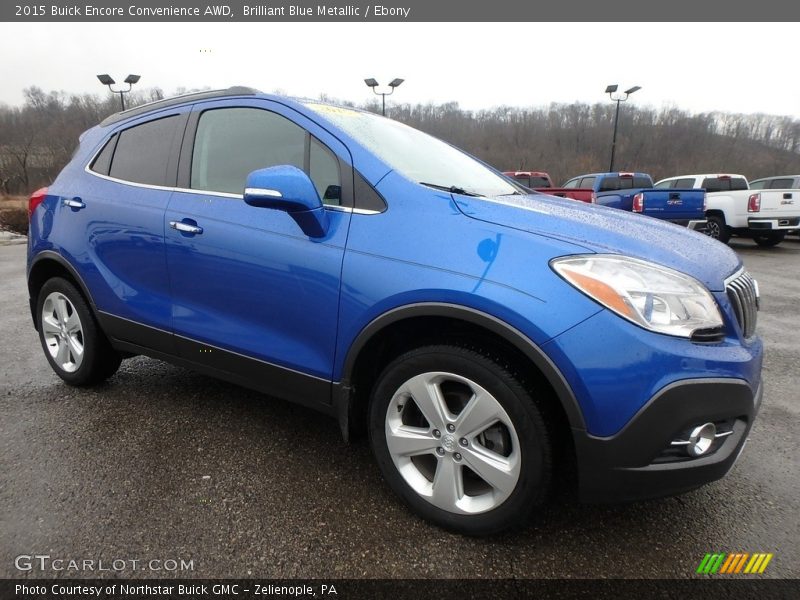 Brilliant Blue Metallic / Ebony 2015 Buick Encore Convenience AWD