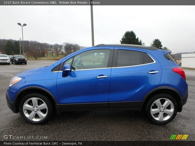 Brilliant Blue Metallic / Ebony 2015 Buick Encore Convenience AWD