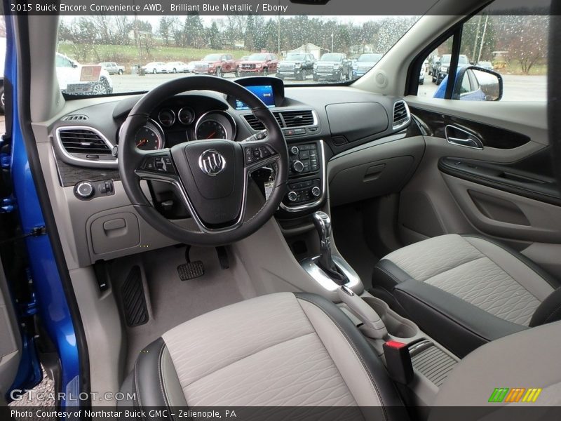 Brilliant Blue Metallic / Ebony 2015 Buick Encore Convenience AWD