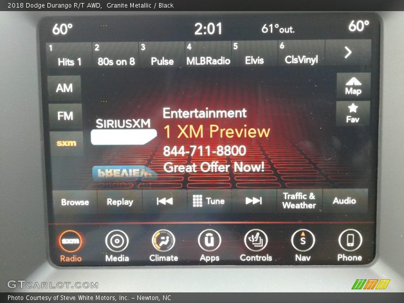 Granite Metallic / Black 2018 Dodge Durango R/T AWD