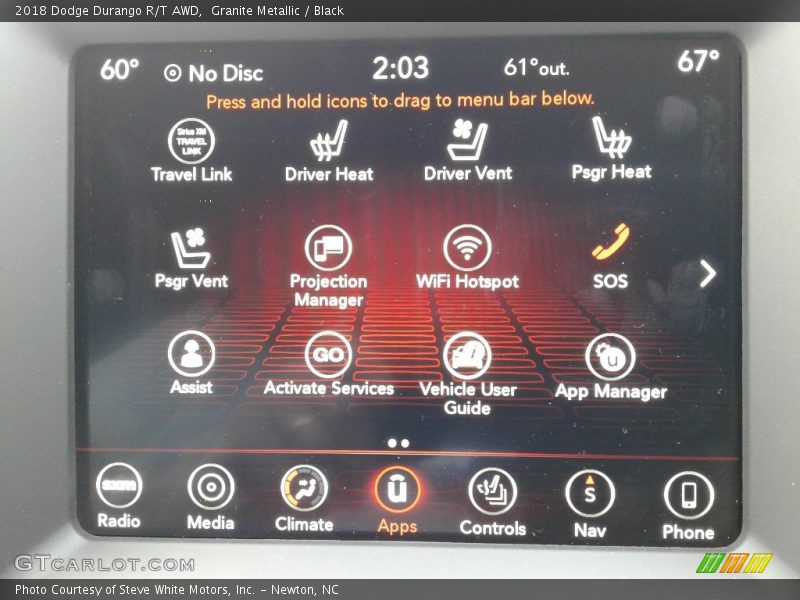 Granite Metallic / Black 2018 Dodge Durango R/T AWD