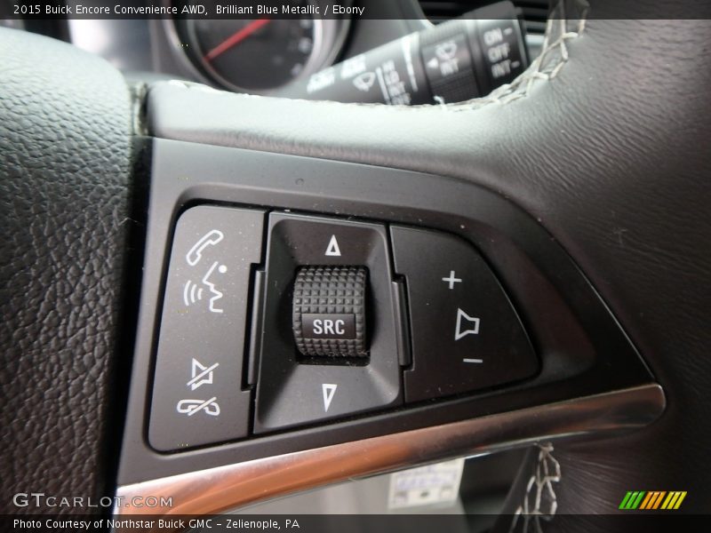 Brilliant Blue Metallic / Ebony 2015 Buick Encore Convenience AWD