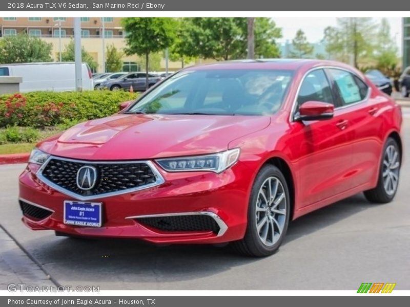 San Marino Red / Ebony 2018 Acura TLX V6 Sedan