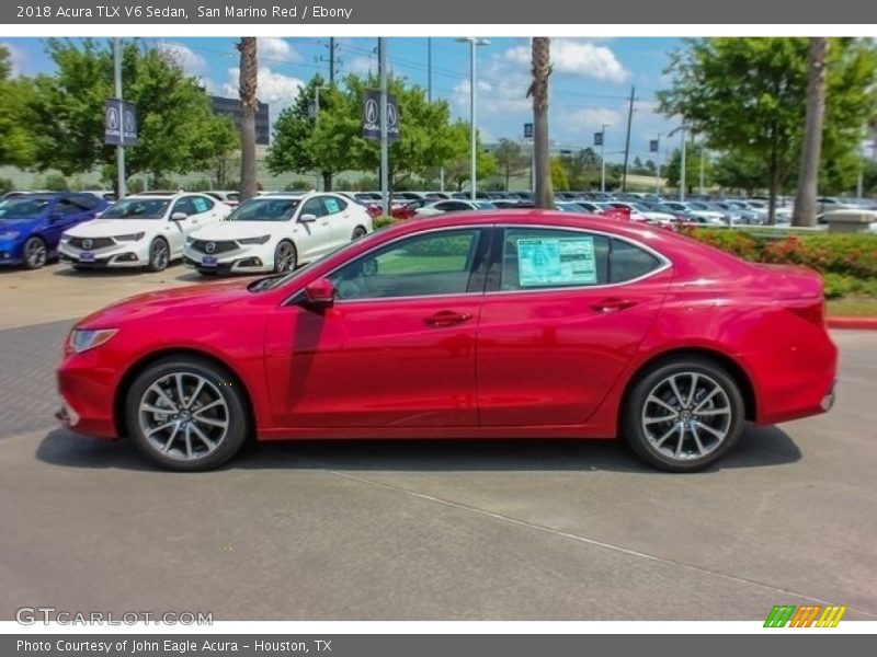 San Marino Red / Ebony 2018 Acura TLX V6 Sedan