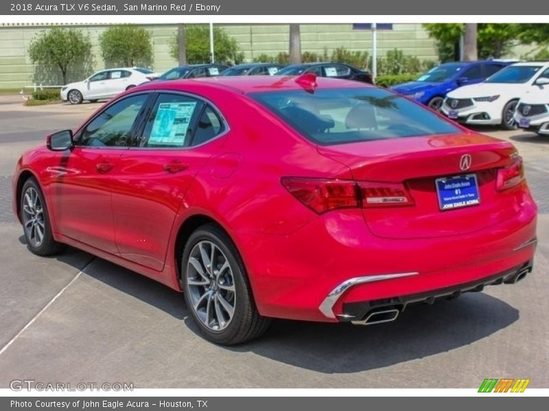 San Marino Red / Ebony 2018 Acura TLX V6 Sedan