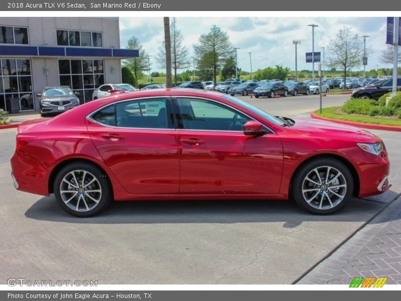 San Marino Red / Ebony 2018 Acura TLX V6 Sedan
