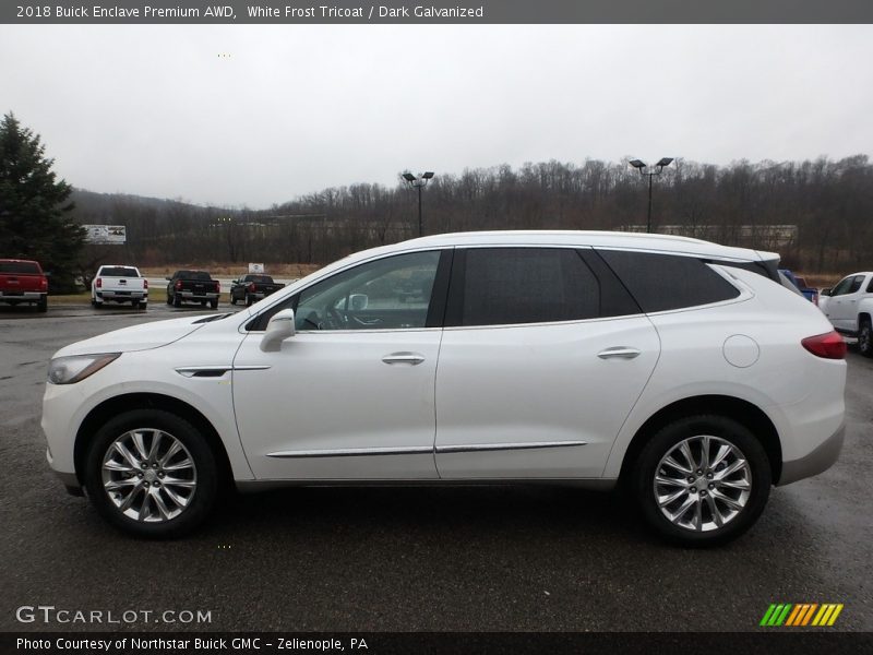 White Frost Tricoat / Dark Galvanized 2018 Buick Enclave Premium AWD