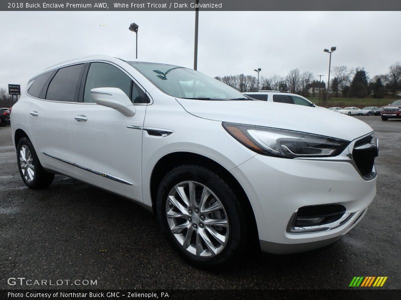 White Frost Tricoat / Dark Galvanized 2018 Buick Enclave Premium AWD