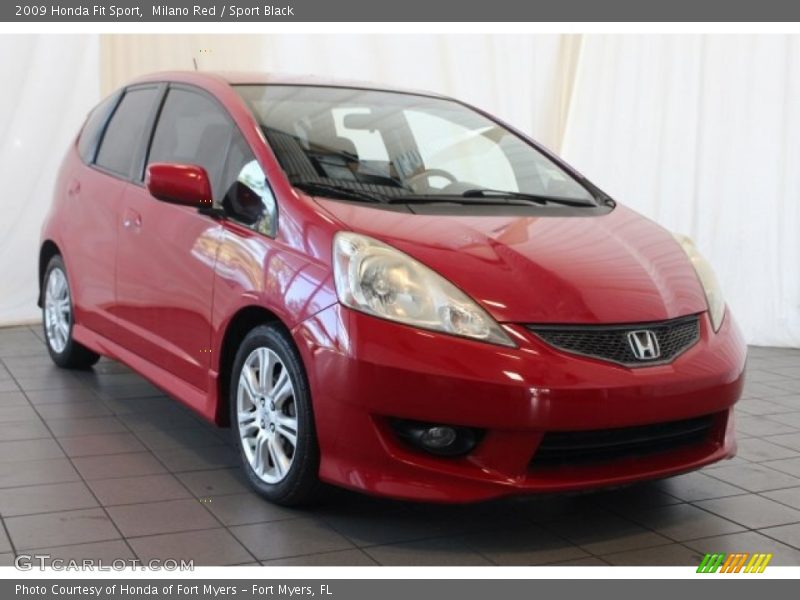 Milano Red / Sport Black 2009 Honda Fit Sport