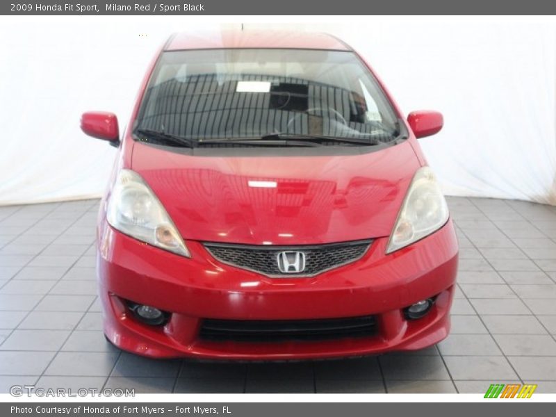 Milano Red / Sport Black 2009 Honda Fit Sport
