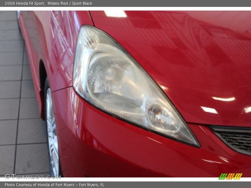 Milano Red / Sport Black 2009 Honda Fit Sport