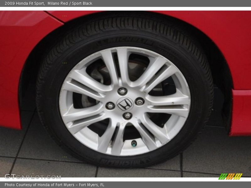 Milano Red / Sport Black 2009 Honda Fit Sport