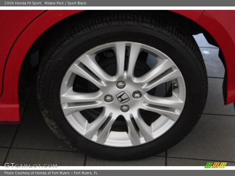 Milano Red / Sport Black 2009 Honda Fit Sport