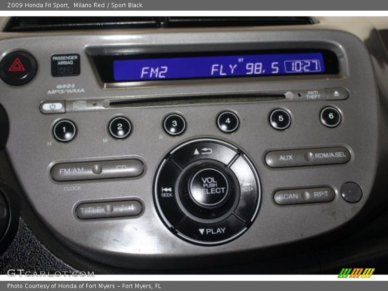 Milano Red / Sport Black 2009 Honda Fit Sport