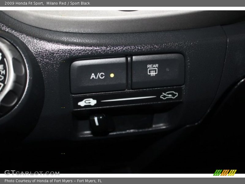 Milano Red / Sport Black 2009 Honda Fit Sport