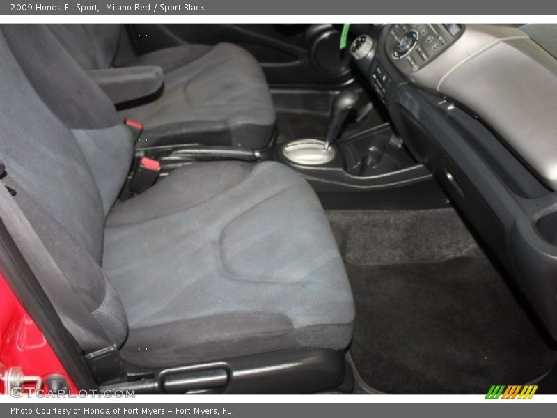 Milano Red / Sport Black 2009 Honda Fit Sport