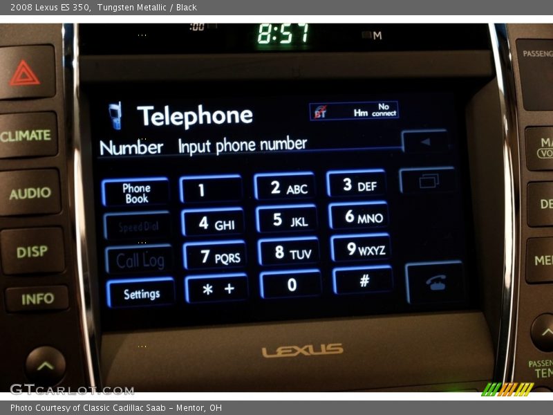Tungsten Metallic / Black 2008 Lexus ES 350