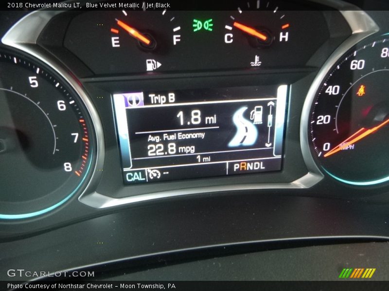 Blue Velvet Metallic / Jet Black 2018 Chevrolet Malibu LT