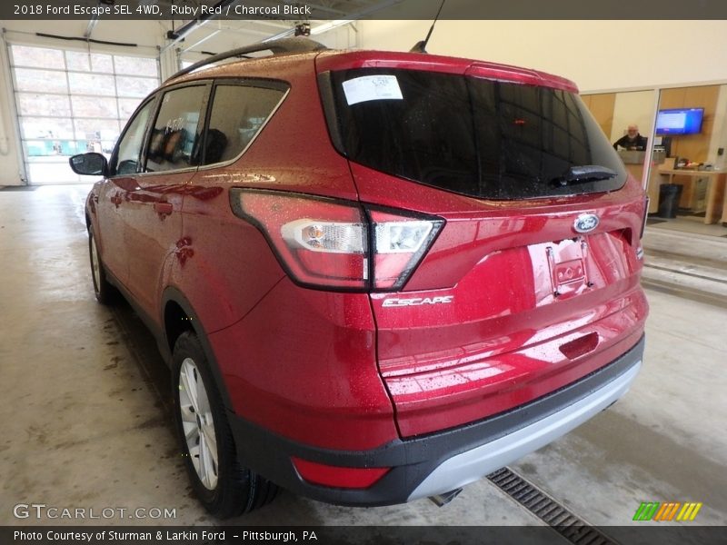Ruby Red / Charcoal Black 2018 Ford Escape SEL 4WD