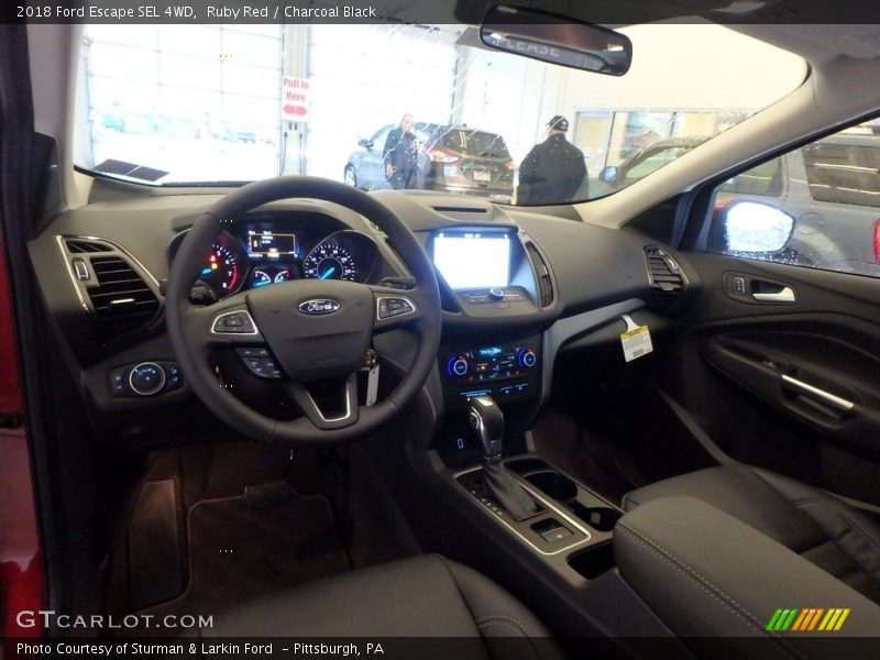 Ruby Red / Charcoal Black 2018 Ford Escape SEL 4WD