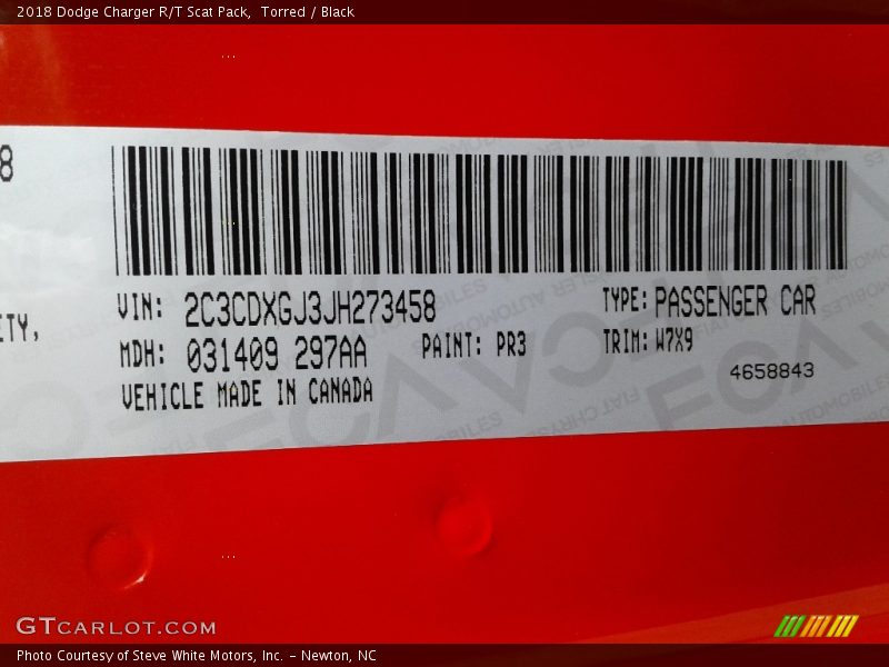 Torred / Black 2018 Dodge Charger R/T Scat Pack