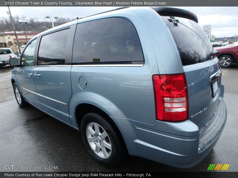 Clearwater Blue Pearl / Medium Pebble Beige/Cream 2010 Chrysler Town & Country Touring