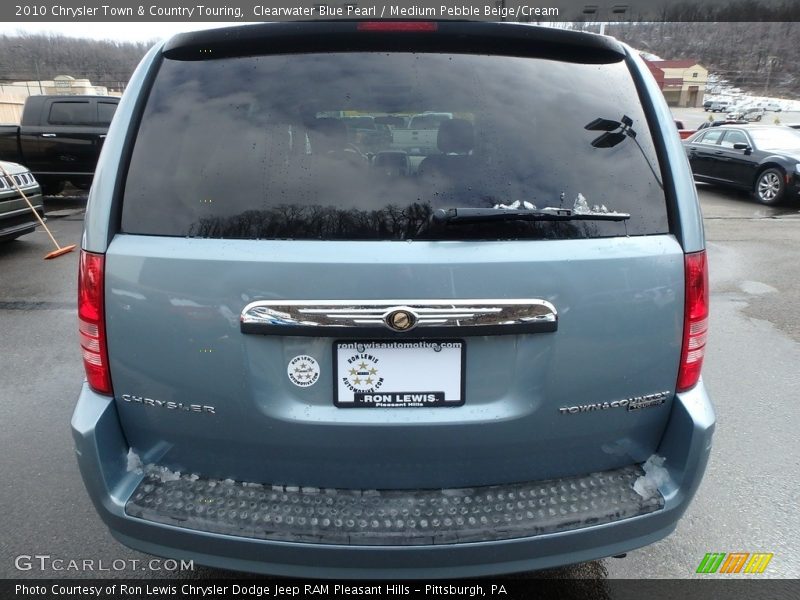 Clearwater Blue Pearl / Medium Pebble Beige/Cream 2010 Chrysler Town & Country Touring