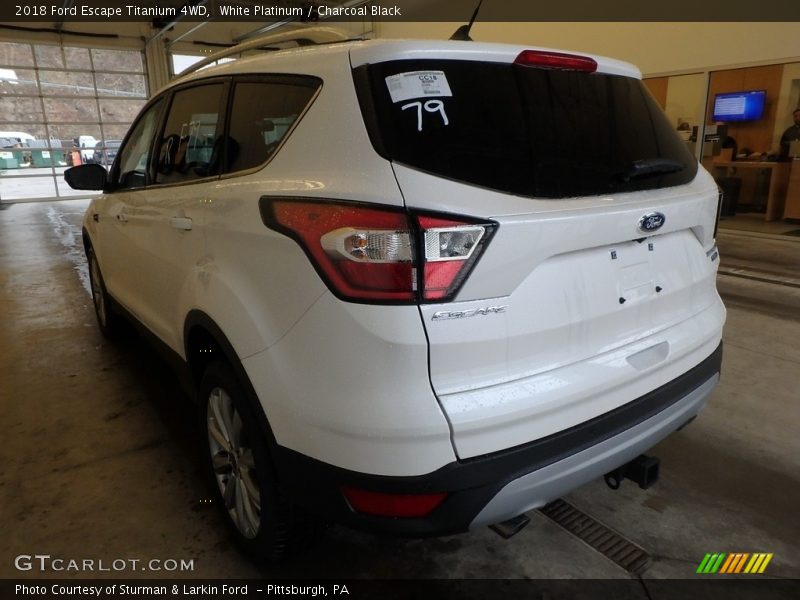 White Platinum / Charcoal Black 2018 Ford Escape Titanium 4WD