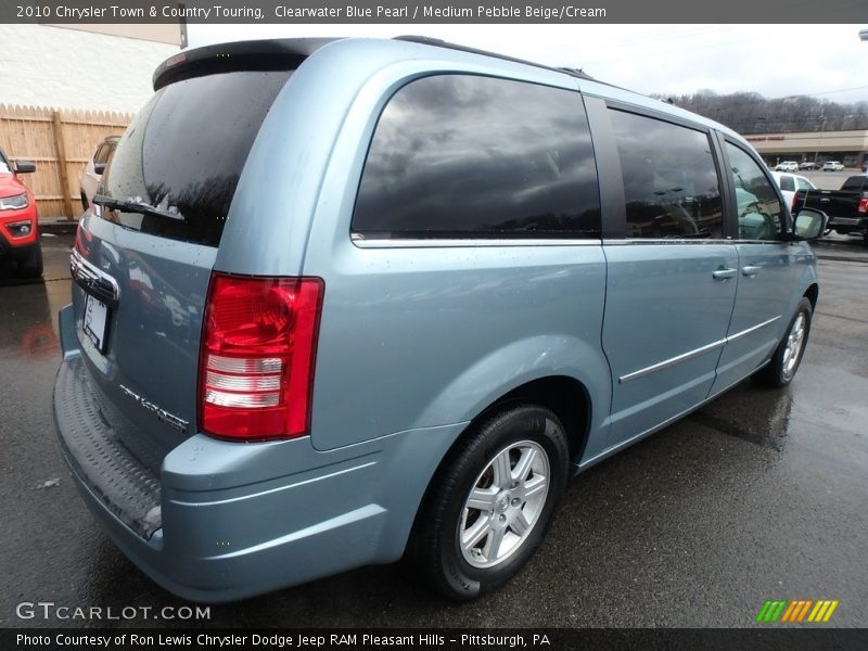 Clearwater Blue Pearl / Medium Pebble Beige/Cream 2010 Chrysler Town & Country Touring