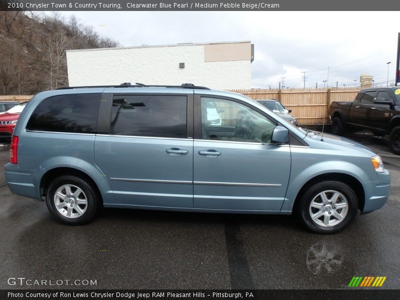 Clearwater Blue Pearl / Medium Pebble Beige/Cream 2010 Chrysler Town & Country Touring