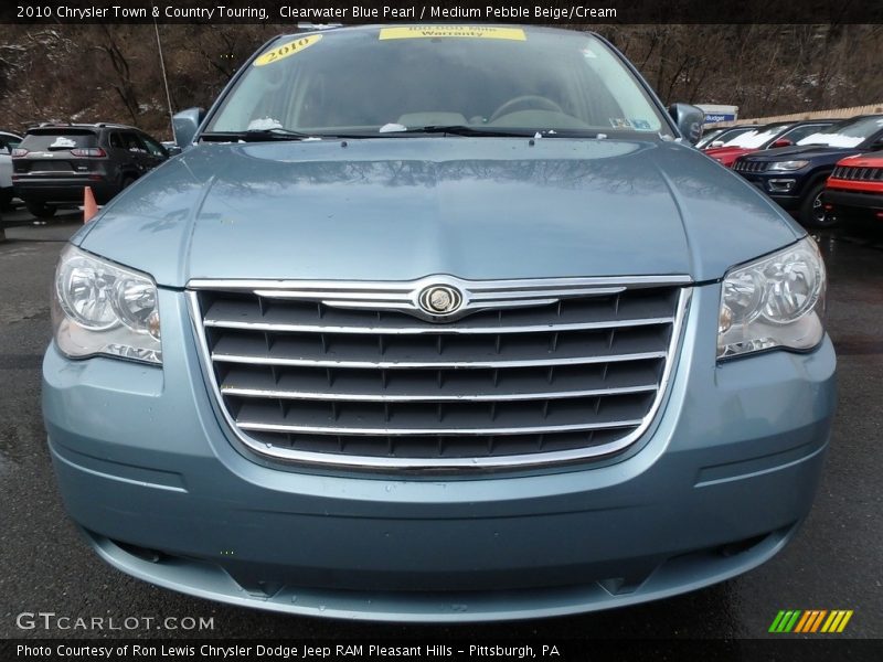 Clearwater Blue Pearl / Medium Pebble Beige/Cream 2010 Chrysler Town & Country Touring