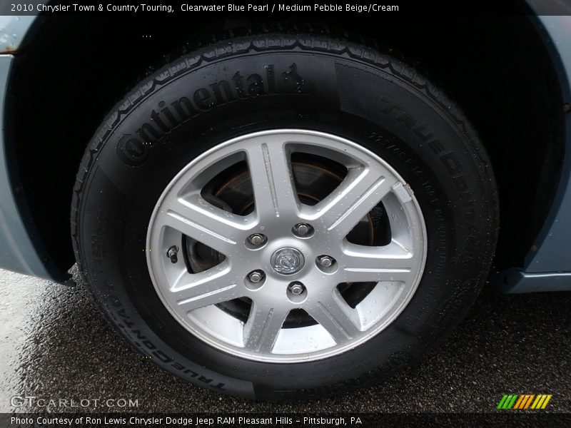 Clearwater Blue Pearl / Medium Pebble Beige/Cream 2010 Chrysler Town & Country Touring