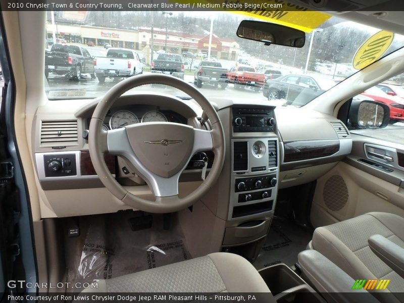 Clearwater Blue Pearl / Medium Pebble Beige/Cream 2010 Chrysler Town & Country Touring
