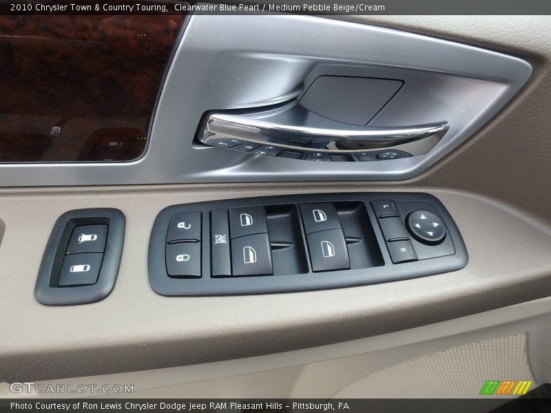 Clearwater Blue Pearl / Medium Pebble Beige/Cream 2010 Chrysler Town & Country Touring
