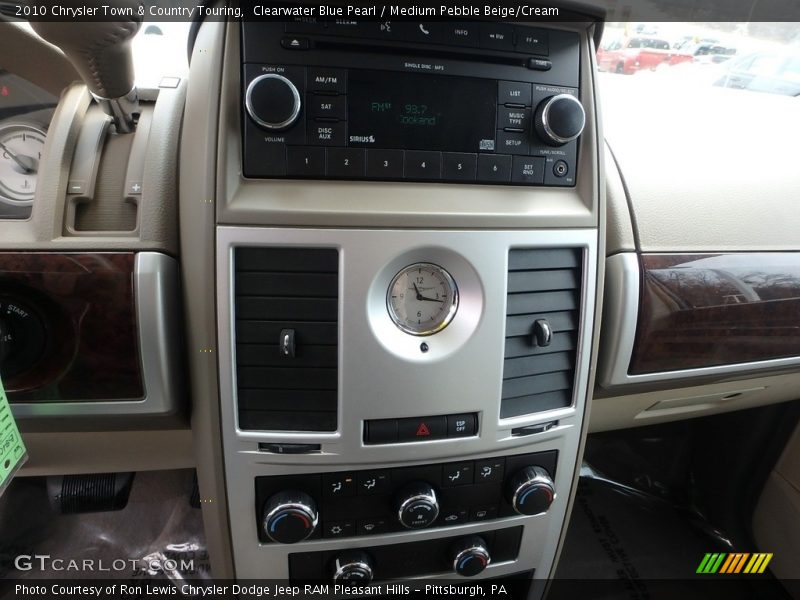 Clearwater Blue Pearl / Medium Pebble Beige/Cream 2010 Chrysler Town & Country Touring