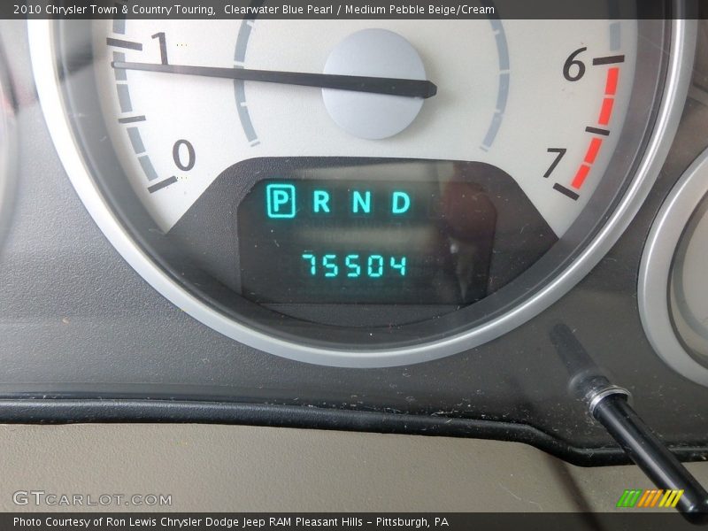Clearwater Blue Pearl / Medium Pebble Beige/Cream 2010 Chrysler Town & Country Touring