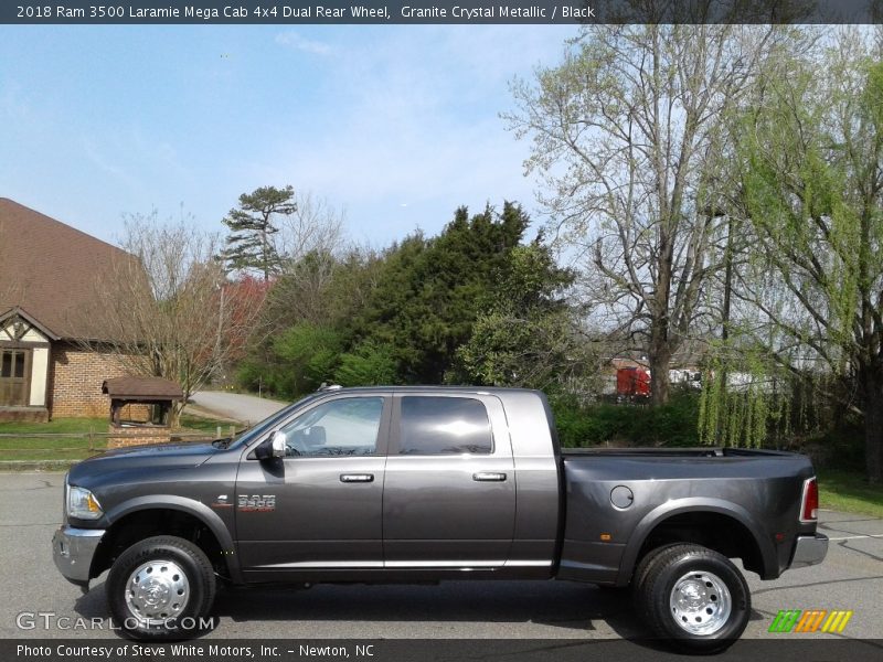 Granite Crystal Metallic / Black 2018 Ram 3500 Laramie Mega Cab 4x4 Dual Rear Wheel