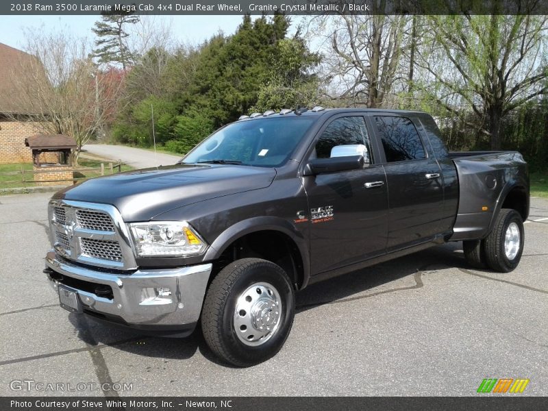 Granite Crystal Metallic / Black 2018 Ram 3500 Laramie Mega Cab 4x4 Dual Rear Wheel
