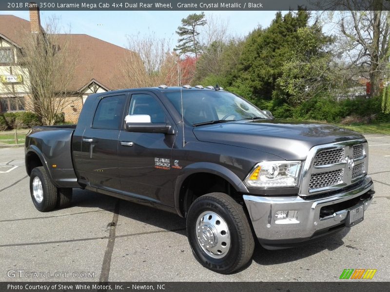 Granite Crystal Metallic / Black 2018 Ram 3500 Laramie Mega Cab 4x4 Dual Rear Wheel
