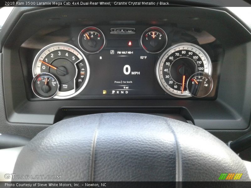 Granite Crystal Metallic / Black 2018 Ram 3500 Laramie Mega Cab 4x4 Dual Rear Wheel