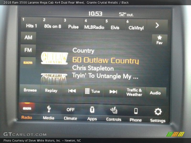 Granite Crystal Metallic / Black 2018 Ram 3500 Laramie Mega Cab 4x4 Dual Rear Wheel