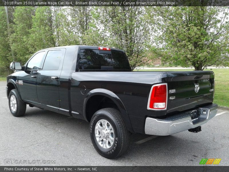 Brilliant Black Crystal Pearl / Canyon Brown/Light Frost Beige 2018 Ram 3500 Laramie Mega Cab 4x4
