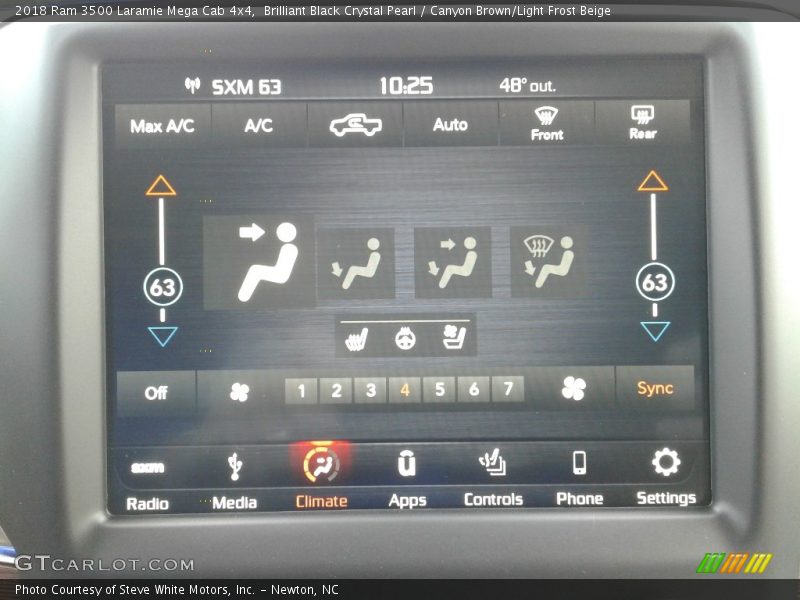Brilliant Black Crystal Pearl / Canyon Brown/Light Frost Beige 2018 Ram 3500 Laramie Mega Cab 4x4