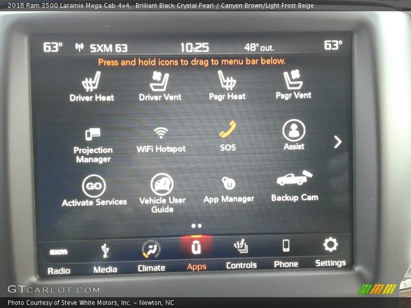 Brilliant Black Crystal Pearl / Canyon Brown/Light Frost Beige 2018 Ram 3500 Laramie Mega Cab 4x4