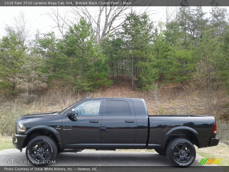  2018 3500 Laramie Mega Cab 4x4 Brilliant Black Crystal Pearl