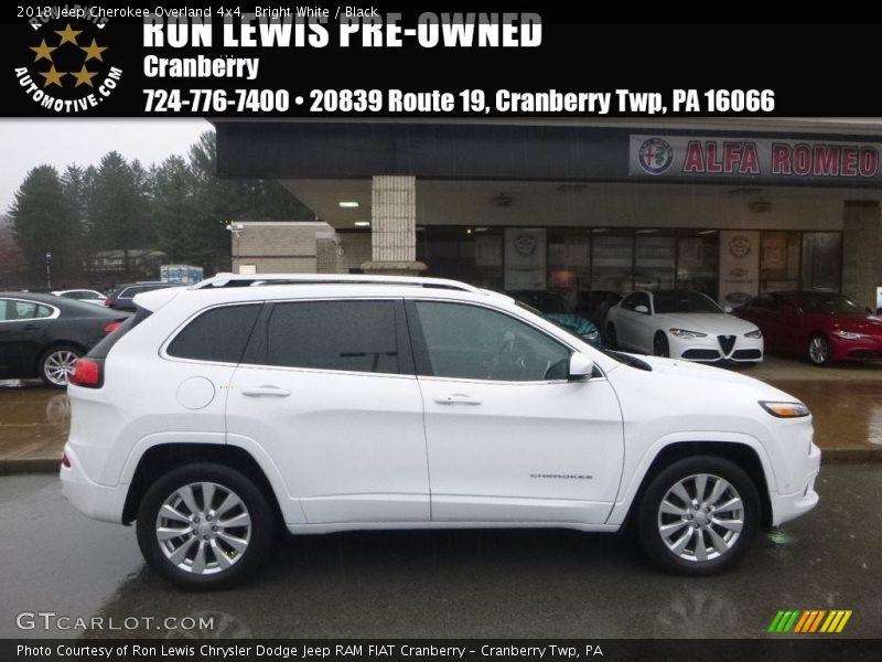 Bright White / Black 2018 Jeep Cherokee Overland 4x4