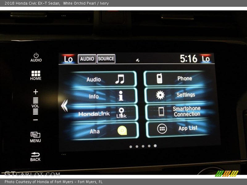 White Orchid Pearl / Ivory 2018 Honda Civic EX-T Sedan