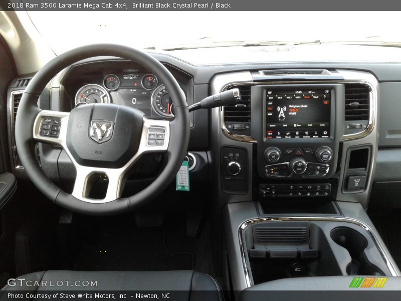 Brilliant Black Crystal Pearl / Black 2018 Ram 3500 Laramie Mega Cab 4x4